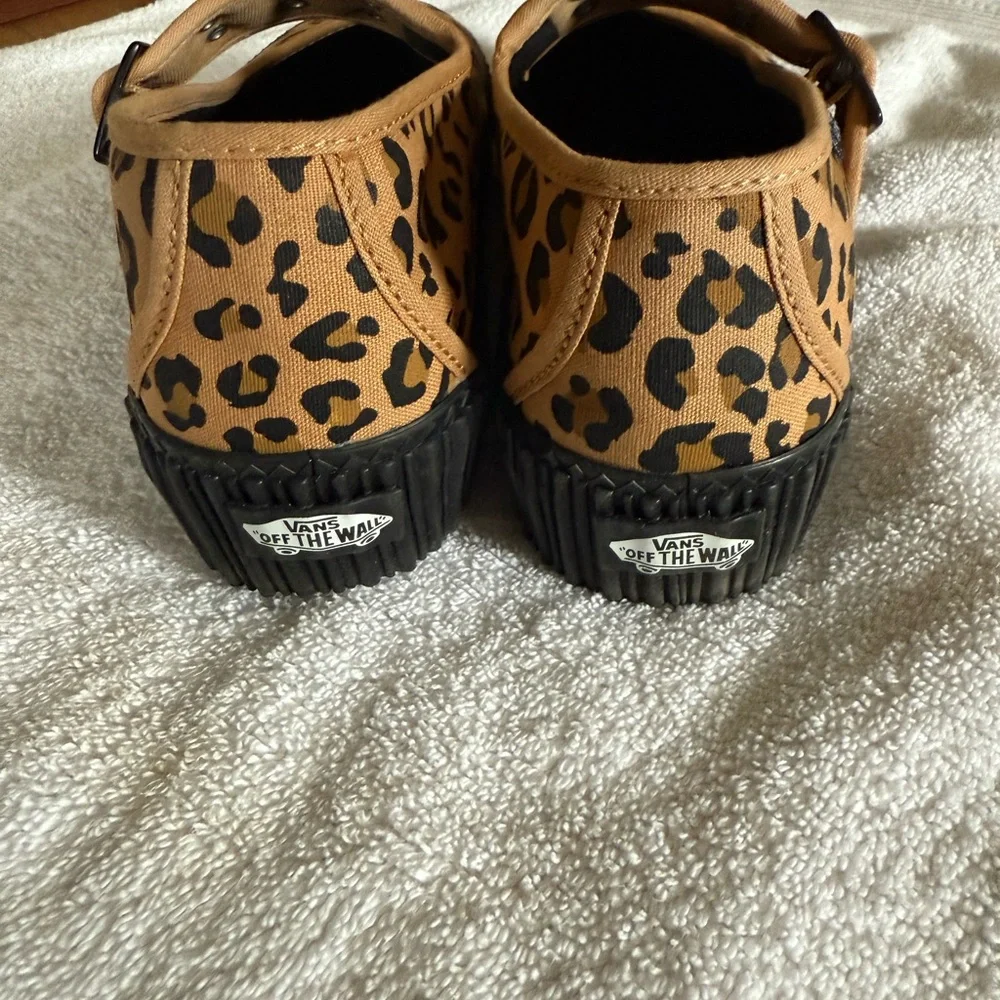 Vans Mary Jane Creeper Shoe Grunge Core Tan Leopard - Picture 6 of 7